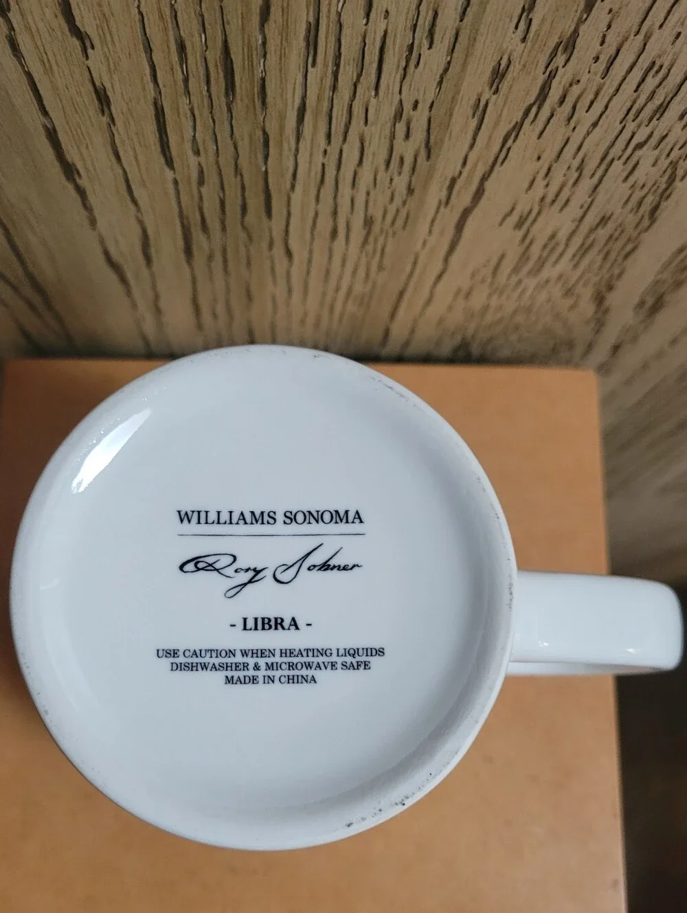 Williams Sonoma X Rory Dobner Zodiac LIBRA 20 oz Mug Scales Astrology Porcelain